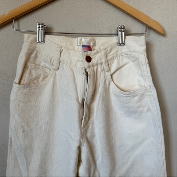 High Rise Cream Jeans - Picture 2 of 5